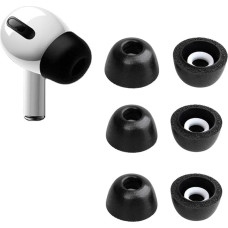 Keephifi [3 Pairs] Memory Foam Tips for AirPods Pro Earplugs for AirPods Pro Earbuds with High Density Memory Foam, Noise Cancellation, Fit in Charging Case for AirPods Pro (S/M/L)