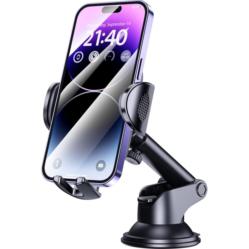 ORIbox Car Phone Mount Holder with Strong Suction Cup Dashboard Windshield Phone Holder Compatible with iPhone 14 13 12 11 Pro Max, Galaxy Note 20, S20, S10 and More