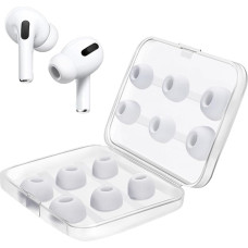 [6 Pairs] Replacement Eartips for AirPods Pro and AirPods Pro 2nd Generation with Noise Reduction Hole, Silicone Earbuds for AirPods Pro with Portable Storage Box (Sizes, S/M/L, White)