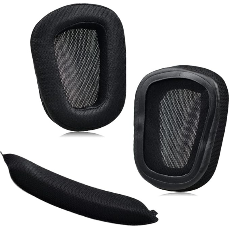 JHZZWJ Replacement Ear Pads for Logitech G533 G633 G635 G933 G935 Faux Leather Ear Pads