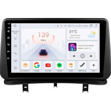 hizpo Android 12 Car Radio for Renault Clio 3 2005-2014, 8-Core 4G+32G GPS Navi 9 Inch QLED Touch Screen with Wireless CarPlay Android Car Bluetooth WiFi 4G LTE DSP Mirror Link FM/AM