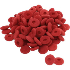 100 Pcs Red Soft Sponge Earphone Headphone Ear Pad Cover Replacement