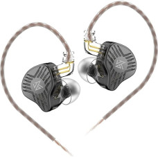 Yinyoo KZ EDS In-Ear Monitors, 1DD Dynamic Driver Headphones, Wired HiFi Deep Bass Sound, Over Ear Headset with 2 Pin Detachable Cable (EDS Black, No Microphone)