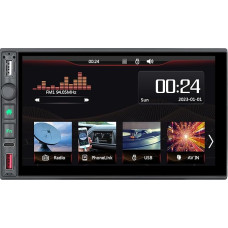 Inefala Bluetooth Autoradio 2 Din Kompatibel mit Wireless Carplay Android Auto 7 Zoll Touchscreen Autoradio Unterstützt Bluetooth/Mirror Link/FM AM RDS Radio/USB/Typ-C/EQ mit Rückfahrkamera