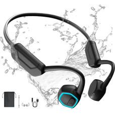 Sayrelances Bone Conduction Headphones, IPX8 Waterproof Headphones Swimming, MP3 Play Built-in 32G Memory, Open-Ear Wireless Bluetooth Headphones with Microphone, Sports Headphones for Swimming