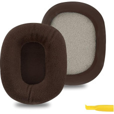 Geekria Earpads for Turtle Beach Stealth 400 450 500X 520 600 700 800 Headphones Replacement Ear Pad/Ear Cushion/Ear Cups/Ear Cover/Earpads Repair Parts (Brown Velvet)