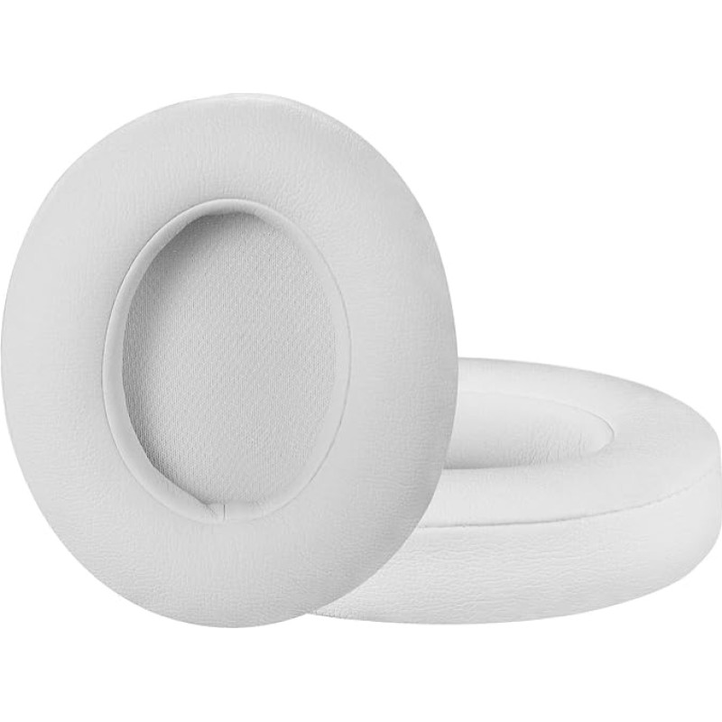 AURTEC Ear Pads for Beats Studio 2.0 Wireless and Wired, Ear Pads with Memory Shape and Protein Leather, 1 Pair (White)