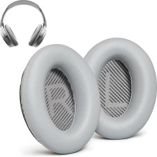 Accessory House Ohrpolster kompatibel mit Bose QuietComfort 35 (QC35) und QuietComfort 35 II (QC35 II) Kopfhörern. Proteinleder, weicher Schaumstoff mit hoher Dichte, erhöhte Haltbarkeit (Grau)