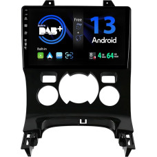 SXAUTO - Built-in DAB - Android 12 IPS Car Radio for Peugeot 3008 (2013-2018) - Built-in Carplay/Android Car - LED Camera + Mic - 4G + 64G - 360-CAM Steering Wheel Control Fast Boot WiFi DSP - 2 DIN 9