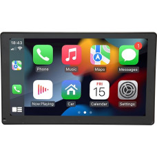 9 Inch Touch Screen Car Radio with 12 LED Rear View Camera, Wireless CarPlay and for Android Car, 2GB RAM 32GB ROM BT 5.0 GPS MirrorLink FM AM