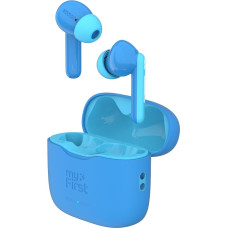 myFirst CareBuds - The First True Wireless Stereo Headphones for Boys and Girls, Safe Headphones for Kids with Intelligent Transparency, Maximum Volume of 85 dB, Blue