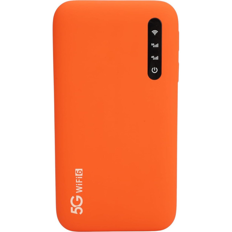 Nešiojamasis 5G WiFi prieigos taškas, 2,4 GHz 5,8 GHz WiFi 6, mobilusis prieigos taškas su SIM kortelės lizdu, 16 bendrų įrenginių, 6100MAH, kelioninis WiFi įrenginys telefonams, nešiojamiesiems kompiuteriams, planšetiniams kompiuteriams