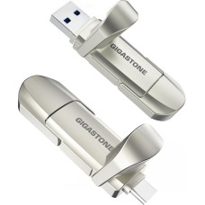 Gigastone Duo Pro Flip USB-A + USB-C 256GB External SSD 500MB/s Supports Apple 4K 60fps ProRes HDR Video Recording USB 3.2 Gen 2 for iPhone 16 PS5 PS4 Xbox MacBook iPad Laptop Android