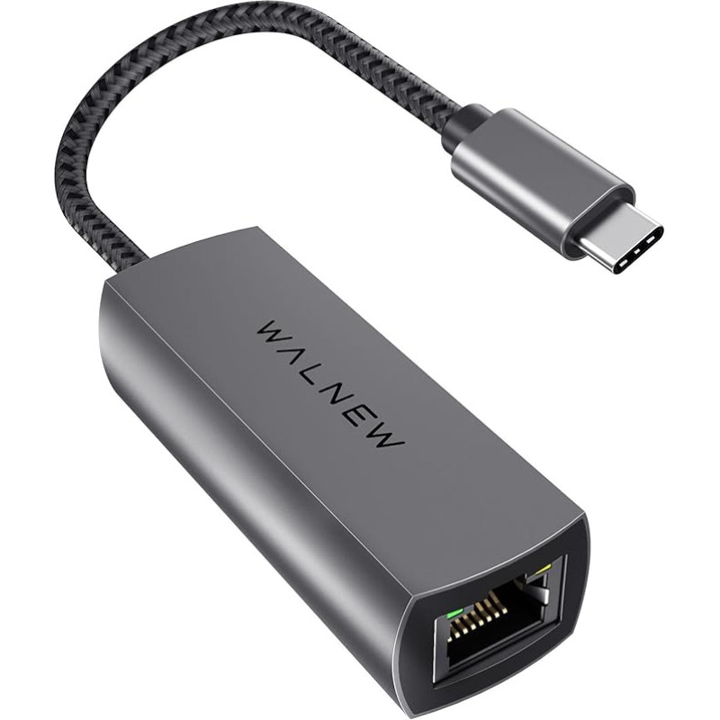 USB C 2.5 Gigabit Ethernet adapteris, WALNEW USBC LAN kabelio kištukas, 