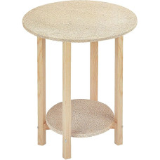 Mueblear 21000 gazte Round Wood Varnish, Wood, Sans vernis, 40x55cm