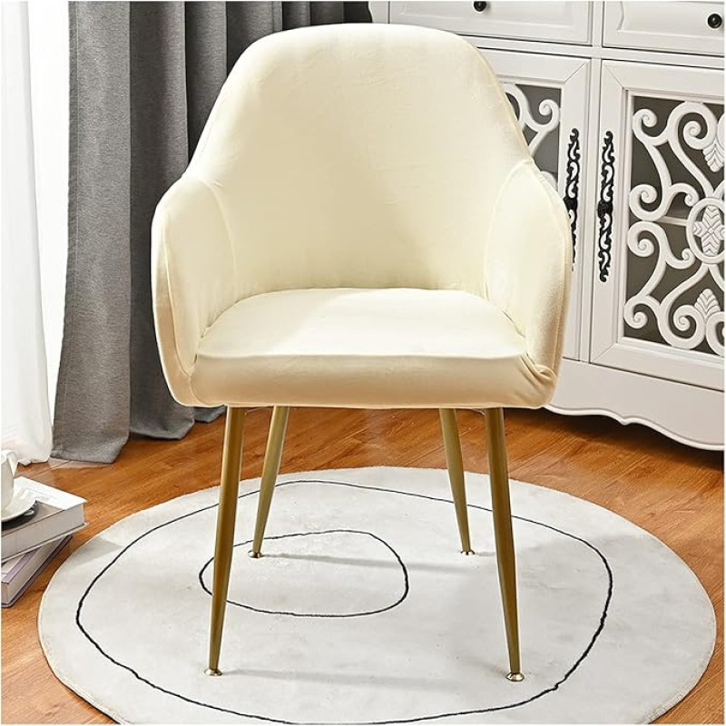 Mswborml Velvet kėdės užvalkalas su porankiu, rinkinys 4/2, valgomojo kėdės užvalkalas, virtuvės kėdės užvalkalas, ištempiamas kėdės užvalkalas, universalus apsauginis užvalkalas valgomojo kėdėms, valgomojo kėdė