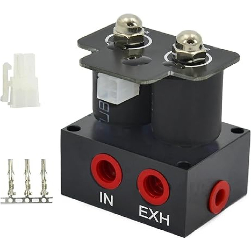 Pneumatinė pakaba Strut 200PSI 12V elektromagnetinis vožtuvas Oro pakabos skirstytuvo vožtuvas Pneumatinis amortizatorius Dvigubo elektromagnetinio vožtuvo rinkinys Oro pakaba