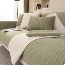 TUCVZVO Sofos užvalkalas Velveto sofos užvalkalas L formos sofos užvalkalas Kampinė sofa 1 2 3 4 vietų naminiai gyvūnai Šunys sofos užvalkalas Neslystantis sofos užvalkalas Neslystantis žalias 1 vnt. 70 x 150 cm
