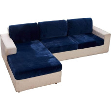 ARBOVE Sofos pagalvėlės užvalkalas, įtempiamas sėdynės pagalvėlės užvalkalas, tartano neslystantis apsauginis užvalkalas baldams (Tibeto mėlyna, 4 sėdimos vietos)