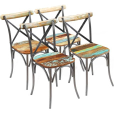 VidaXL Chaises de salle à manger 51 x 52 x 84 cm 4 pcs Bois recyclé