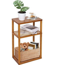 GERYMU šoninis staliukas Mažas šoninis staliukas Aukštas naktinis staliukas gyvenamajame kambaryje, miegamajame, biure, medžio masyvas, kaimiškas, rudas