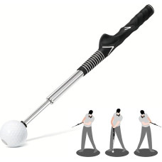 Chstarina Telescopic Golf Swing Trainer, Golf Swing Training Aid, Golf Swing Trainer, Golf Strength Training Aid, Right Handed for Beginners Warming Up Practice Indoor Exercise