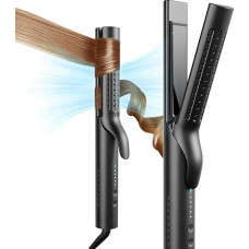 TYMO Airflow Straighteners Curls and Straightening, Ion Hair Straightener and Curling Iron 2 in 1 for Quick Straightening or Natural Waves with 360° Air, Scalding Protection, 32 mm Curling Irons for