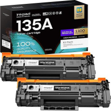 iNKPAD W1350A 135A toneris, suderinamas su HP 135A 135X W1350X, skirtas HP Laserjet M209 M209dw MFP M234 M234dw M234sdw M234sdw M234sdn M234sdn (2 juodos spalvos)
