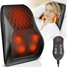 Masažuoklis, kaklo masažuoklis Minkštinamasis nugaros masažuoklis Kaklo masažuoklis su šiluma Raumenų skausmo malšinimas kaklui, pečiams