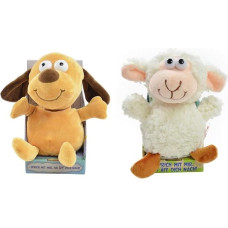 Kögler Bruno 75570 Labertier Dog Approx. 18 cm Tall & 75657 Labert Animal Shaggy Sheep Bubi Approx. 18 cm Tall