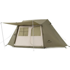 Naturehike Village5.0 Teepee palapinė Lauko 4-6 žmonių vandeniui atspari šeimos palapinė Namų palapinė Prabangi palapinė 4 sezonų stovyklavimo palapinė atostogoms Stovyklavimas Žygiai pėsčiomis (žalia)