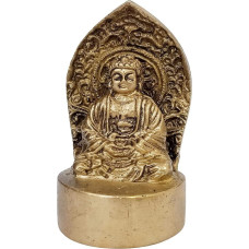 Purpledip Žalvario stabas Dhjana Buda Kolekcinė meditacijos ar parodos figūra (12647)