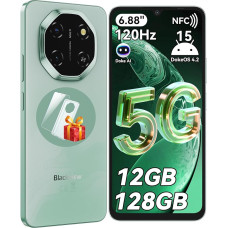 Blackview Shark 6 AI 5G mobilusis telefonas be sutarties, 6,88 colių 120 Hz 