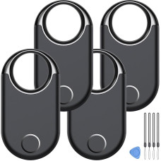 Air Tracker Tags 4er-Pack (2025) – Schlüsselfinder Bluetooth 5.3, kompatibel mit Apple Find My APP (nur für iOS). Find für Schlüssel, Koffer, 100 dB Lautstärke Finder Tags, ​​Austauschbare Batterie
