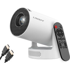 Mini Projector 1080P Full HD Support & 720P Native, Portable Projector with WiFi 6 and Bluetooth 5.4, Small Projector Car Keystone & 180° Rotation, Compatible with HDMI/TV Stick/Laptop/USB