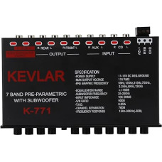 Einstellbarer 7-Band-Car-Audio-Grafik-Equalizer mit Hochpegeleingang für Stereoanlage