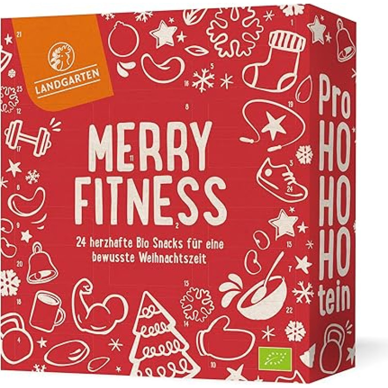 Ekologiškas Advento kalendorius 2024 Mėgaukitės fitnesu su 24 sveikų ekologiškų užkandžių staigmenomis Advento sezonui