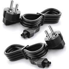 Nešiojamojo kompiuterio maitinimo kabelis 3 kontaktų (2 vnt., 3 m), CYD TV maitinimo kištukas 250 V 10 A, suderinamas su televizoriaus maitinimo kabeliu 