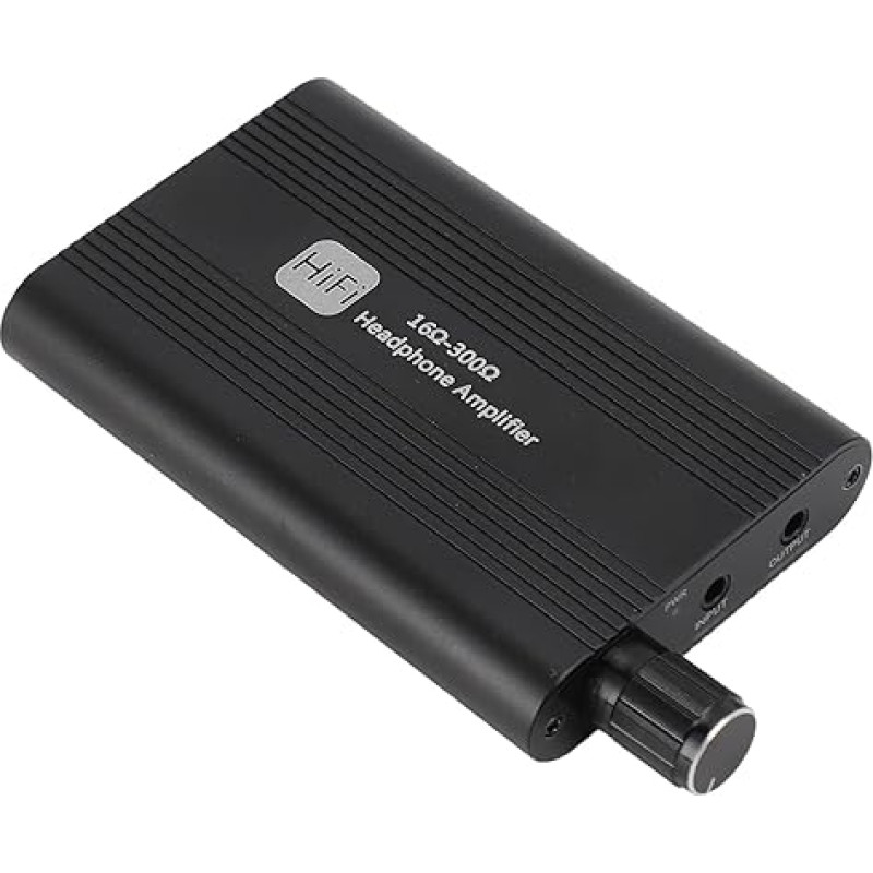 Nešiojamasis ausinių stiprintuvas, puiki garso kokybė, dviejų pakopų stiprinimo jungiklis, 16-300 omų, 3,5 mm AUX įėjimas, ausinių stiprintuvas, aliuminio lydinio korpusas