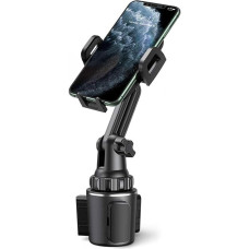 FLAIDO Drink Holder Mobile Phone Holder, Upgraded Adjustable Long Neck Universal Hands Free Car Mobile Phone Holder Car Cradle Compatible with iPhone 16 and All Smartphones from 4.0 to 7.0 Inches