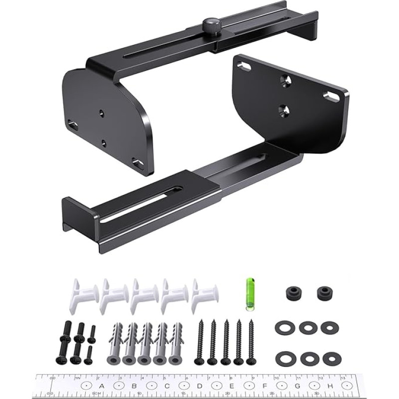 Universalus garsiakalbių sieninis laikiklis [MAX 16 kg] Reguliuojamas gylis (9,9 cm - 16,9 cm), skirtas 