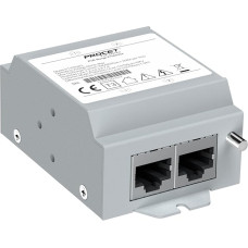 PROCET PT-PR02G Ethernet-Überspannungsschutz, Gigabit, 2 Paar, 20 kV, industrieller Blitzableiter für -40 °C bis 85 °C, 120 W/Port, PoE++ RJ45 Überspannungsschutz, 10/100/1000 Mbps, Gasentladungsröhre