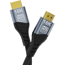 CHENLENIC HDMI kabelis 16K, HDMI 2.2 kabelis itin didelės spartos 96Gbps 16K@30Hz 8K@60Hz 4K@240Hz, su HDCP 2.3 ir HDR10 eARC, suderinamas su PS5/Xbox/Roku TV/PC Gaming/Blu-ray (HDMI kabelis 16K 3M)