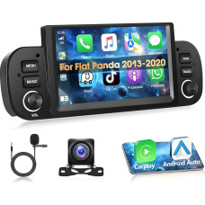 Car Player Car Radio 6.2 Inch Android 13 Touch Screen Car Radio Multimedia Player GPS Navigation Bluetooth Two USB Port FM Radio Receiver Upgrade System Specialized Player for Fiat Panda 2013-2020