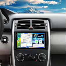 SIXWIN 4+128G Android 15 automobilinis radijas su CarPlay/Android Car, skirtas Mercedes Benz A klasės W169 W245 Viano Vito W639 Sprinter, 9 colių HD jutiklinis ekranas su WiFi GPS Bluetooth FM/RDS EQ + atbulinės eigos kamera