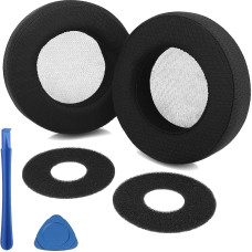 Houjunor Replacement Ear Pads for AKG Q701/K601/K701/K702/K612 Pro/K712 Pro, Ear Pads with Soft Memory Foam and Protein Leather, Headphone Pads Replacement with High Density Noise Isolation (Black)