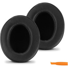 Geekria Memory Foam Earpads for Audio-Technica ATH-M10, ATH-M20x, ATH-M30x, ATH-M40x, ATH-M50x and other Over-Ear Headphones Ear Cups / Covers / Cushion / Earpad Repair Parts (Black)