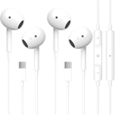 2 pakuotės laidinės USB C ausinės 