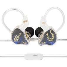 KBEAR Phoenix In-Ear Gaming Headphones, žaidimų ausinės su mikro, ausinės su kabeliu, ausinės su galingais bosais, ausinių monitorius, 10 mm dvigubo magneto DD, IEM triukšmo slopinimas PS5, žaidėjams