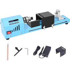 SSCYHT 1 Set 150 W Mini Wood Lathe Speed Adjustable Rotary Tool Buddha Bead Lathe Grinding Polishing DIY Woodworking Tool 12 V / 24 V